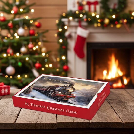 12 Premium Foil Boxed Cards - Winter Express